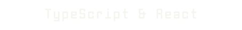 TypeScript and React